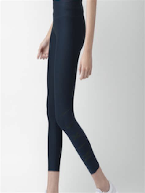 Buy Nike Women Navy Blue Printed As W Nk Pwr Tights Tights For Women