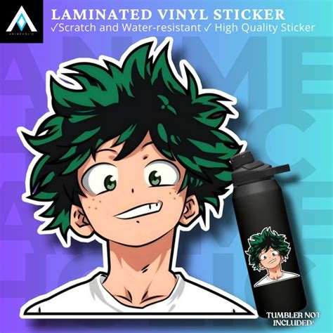 HERO ACADEMIA DEKU ANIMEHOLIC LAMINATED VINYL STICKERS Lazada