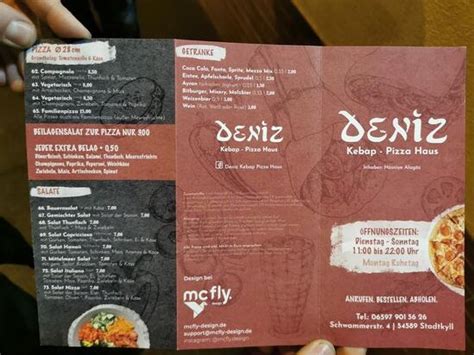 Speisekarte Von Kebap Pizza Haus Deniz Stadtkyll