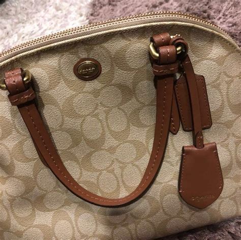 Coach Peyton Signature Cora Domed Two Way Satchel Bag Reduced Luxury