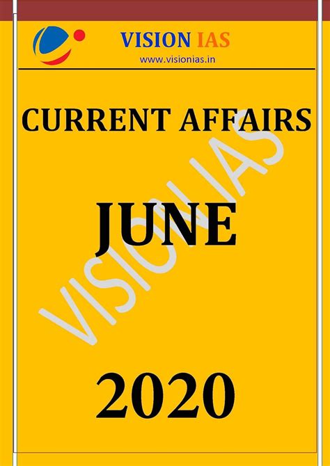 Buy Vision Ias Monthly Current Affairs Magazine June English