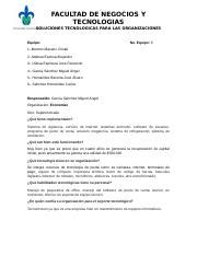 Proyecto Eq6 Docx FACULTAD DE NEGOCIOS Y TECNOLOGIAS SOLUCIONES