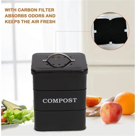 Morezi Poubelle Compost Cuisine L Pour D Chets Alimentaires Poubelle