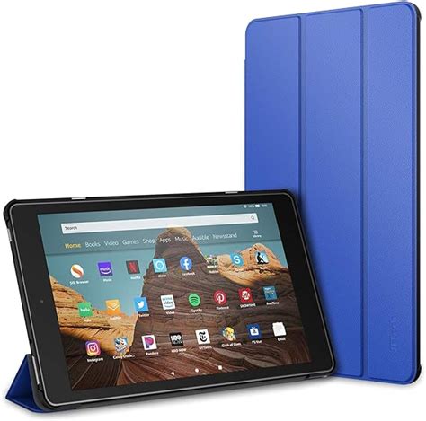 Jetech Hülle Für Amazon Fire Hd 10 Schutzhülle Tasche Mit Auto Einschlafen Aufwachen Blau