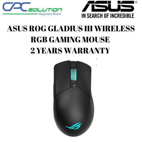 Asus Rog Gladius Iii Wireless Rgb Gaming Mouse Years Warranty