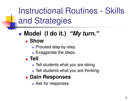 Ppt Effective Instructional Routines For Teaching Excellence