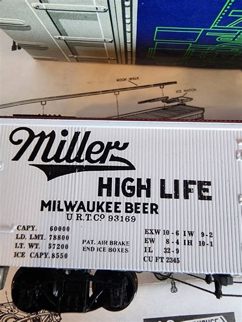 Vintage Ho Gauge Miller High Life Milwaukee Beer Billboard Reefer Train