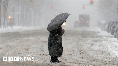 Huge Snowstorm Hits Us East Coast Bbc News