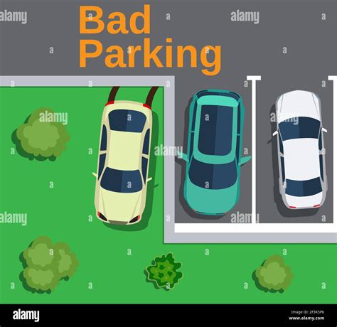 Car Parked Grass Stock Vector Images Alamy