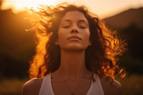 Woman Portrait Sunset Nature Ai Premium Photo Rawpixel