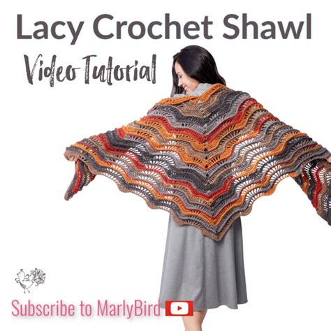 Lacy Crochet Shawl Feather And Fan Wave Marly Bird Crochet Prayer