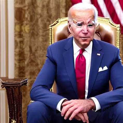 Joe Biden Sitting On A King Throne Stable Diffusion Openart