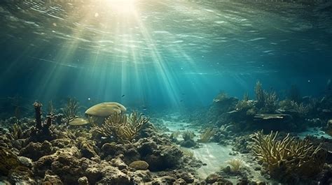 Premium Ai Image Underwater Scene With A Coral Reef And Fish