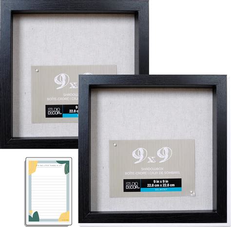 Amazon Studio Decor 9x9 Shadow Box Square Shadow Box Black 2