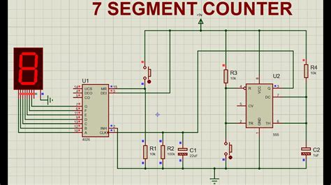 Segment Counter To Using Timer Ic Cd Ic In Proteus