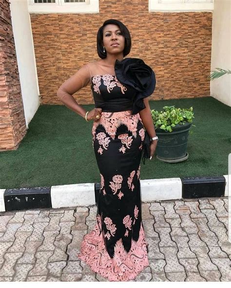 Image May Contain 1 Person Standing Asoebi Styles Lace Asoebi