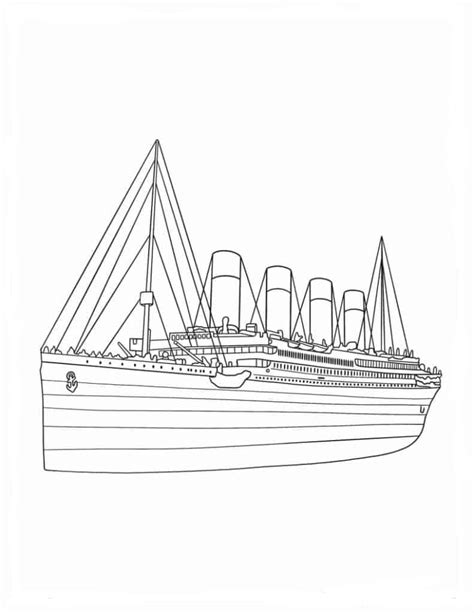 Easy Titanic Life Boat Coloring Pages