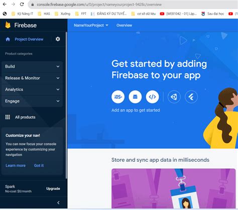 Hướng dẫn đăng ký sử dụng Firebase cho ứng dụng mobile - Cao Đẳng FPT ...