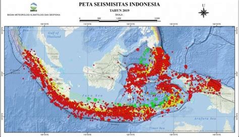 Peta Aktivitas Seismik Indonesia Sepanjang 2019 Infopena