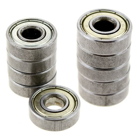 10x 8mm Skateboard Scooter Roller Blade Ball Bearings Wheels ABEC-5 ...