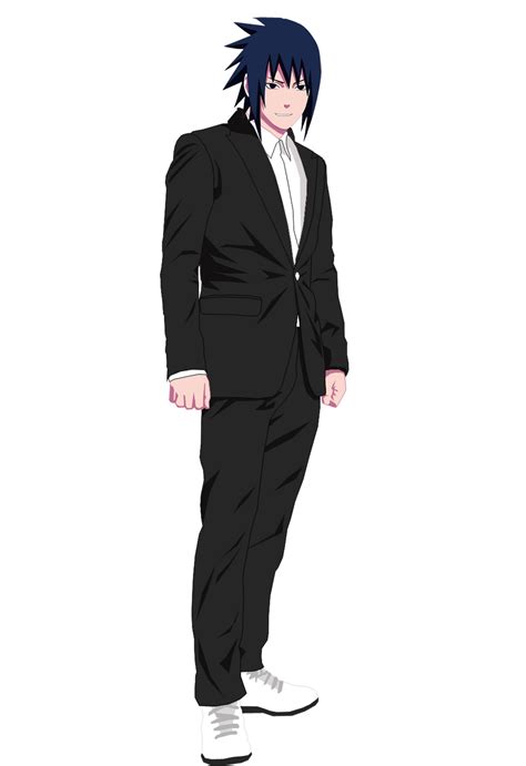 Sasuke Uchiha In Black Suit Render By Rendyljoex On Deviantart