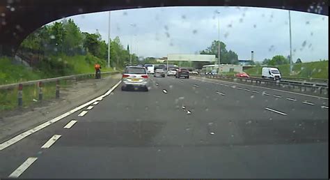 Glasgow M8 Driver Stunned As Cyclist Spotted On Motorway In Rush Hour Dash Glasgow Live