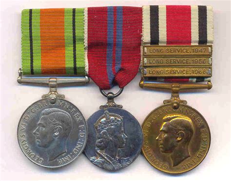 Police Long Service Medal And Bar Great Britain Mervyn Mitton