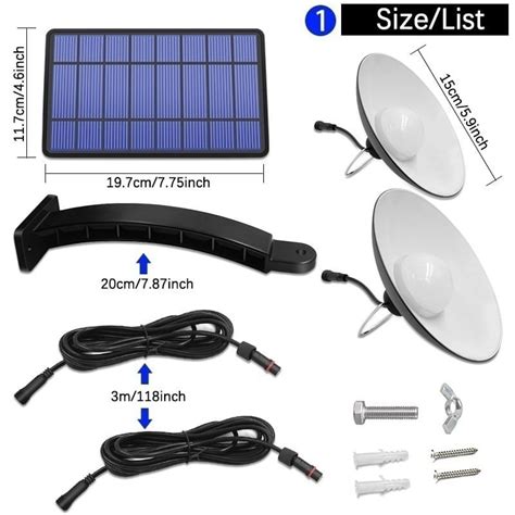 2021 Mais novo Pingente Solar de Cabeça Dupla Exterior Luz Solar