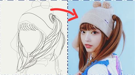 Drawing Newjeans Haerin 뉴진스 뉴진 해린🐈‍⬛ Newjeans Portrait Speed Art