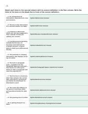 Chapter Docx Question Match Each Term In The Second Column With