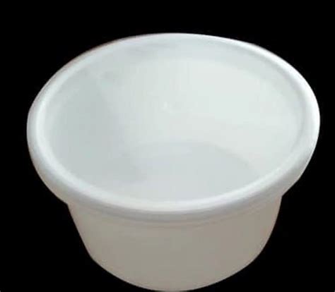 Ml White Disposable Plastic Round Food Container At Rs Piece