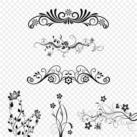 Elementos De Diseño Floral Ornamental Vector PNG Elementos De Diseño