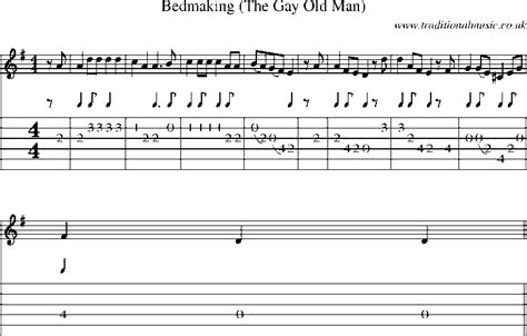 Guitar Tab And Sheet Music For Bedmaking The Gay Old Man