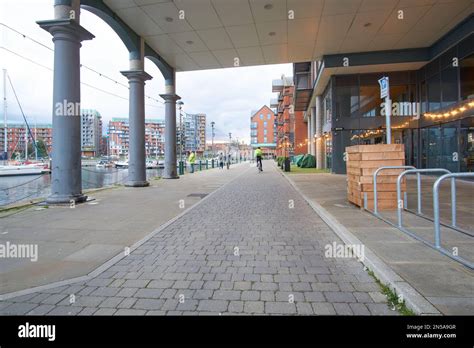 Dockside Scene In Ipswich Marina Uk Stock Photo Alamy