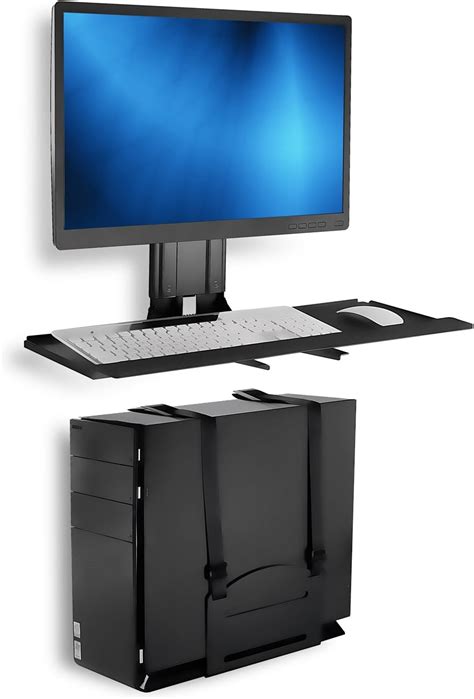 Mount It Soporte De Pared Para Monitor Y Teclado Con Soporte Para Cpu