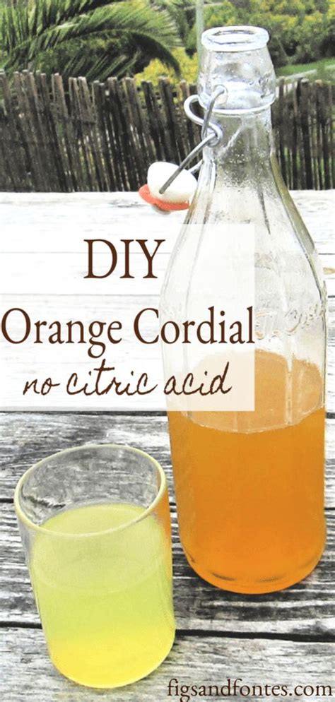 Homemade Orange Cordial Recipe Using No Citric Acid Figs And Fontes