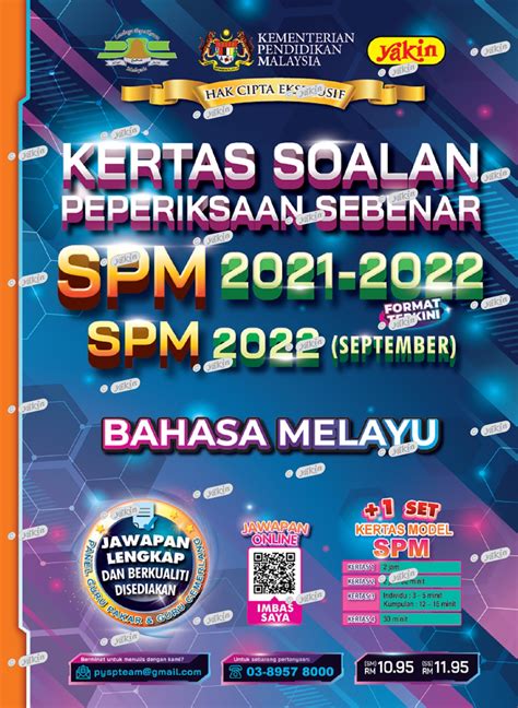 Kertas Soalan Sebenar SPM 2021 2022 Bahasa Melayu Pustaka Yakin