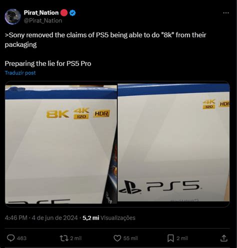 Playstation 5 Sony Remove Logo De Resolução 8k Da Caixa Do Console Game Arena