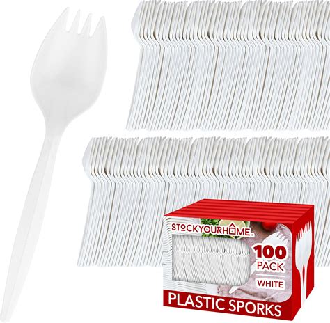 Amazon Large Size Reusable Sporks Plastarch Material Psm