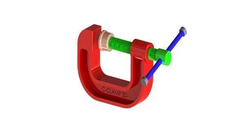 Solidworks Tutorial Design Of C Clamp In The Solidworks Youtube