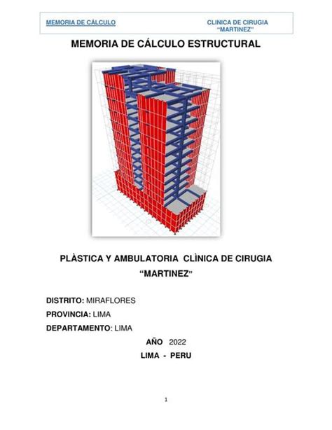 Memoria de cálculo edificio clínica Rafael Ayala Quispe uDocz