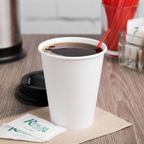 Dart Solo W Oz White Single Sided Poly Paper Hot Cup Case