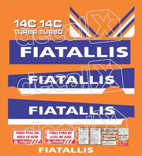 Adesivos Trator De Esteira Compatível Fiatallis 14ct Turbo