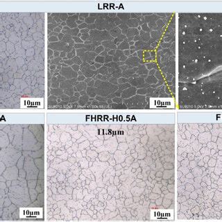 Typical Om And Sem Images Of The Microstructures For The Fhrr H A