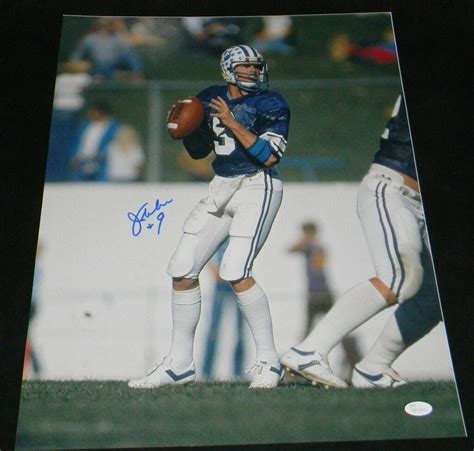 Jim Mcmahon Signed Autographed Brigham Young Byu Cougars 16x20 Photo J