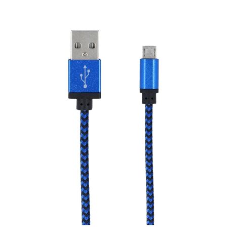 Универсален кабел за данни и зареждане с MicroUSB щепсел, текстилно ...
