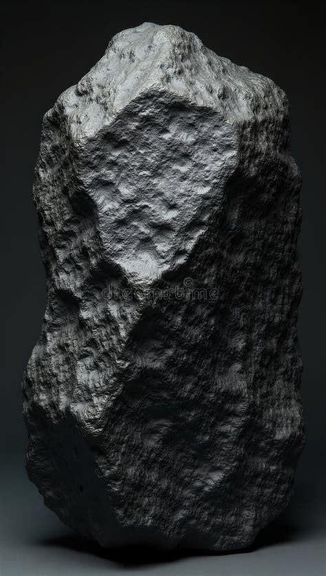 Rugged Black Basalt Rock With Porous Surface Texture Stock Illustration