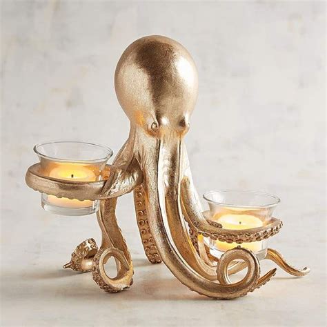 Pier 1 Imports Golden Octopus Multiple Tealight Candle Holder Artofit