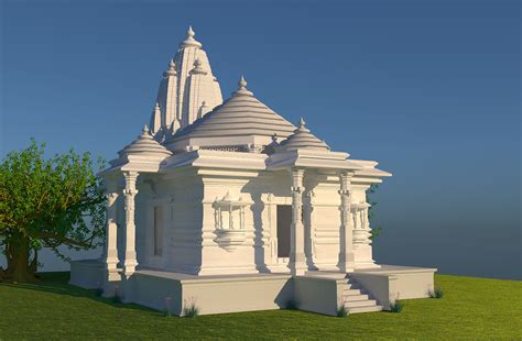 Hindu Temple 3d Model