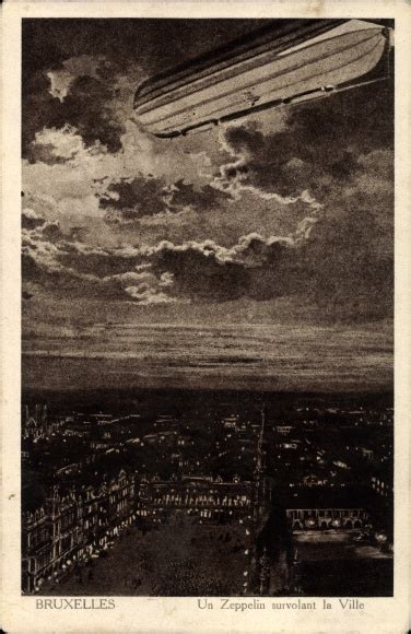 Ansichtskarte Postkarte Bruxelles Br Ssel Un Zeppelin Akpool De